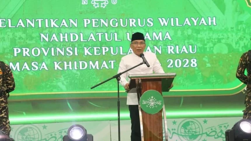 Lantik PWNU Kepri, Gus Yahya Ingatkan Pengurus soal Tugas Pengabdian kepada Warga