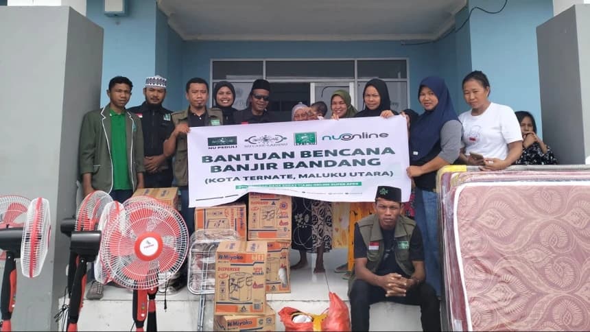 LAZISNU dan NU Online Super App Salurkan Bantuan Senilai Rp50 Juta untuk Warga Terdampak Banjir Ternate
