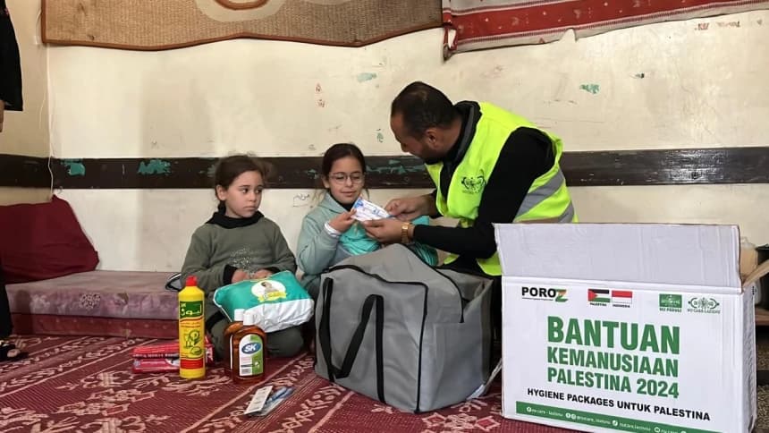 3.040 Paket Higienis Bantuan NU Care-LAZISNU dan Poroz Telah Tiba di Gaza