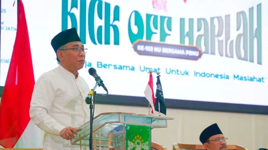 Pidato Lengkap Gus Yahya pada Kick Off Harlah Ke-102 Nahdlatul Ulama di Surabaya
