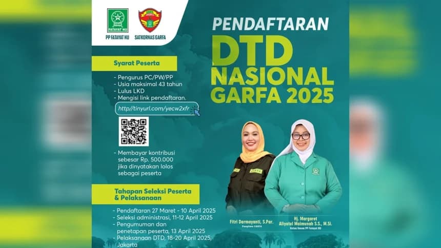 Perkuat Militansi Kader, Satkornas Garda Fatayat akan Gelar DTD Nasional 2025