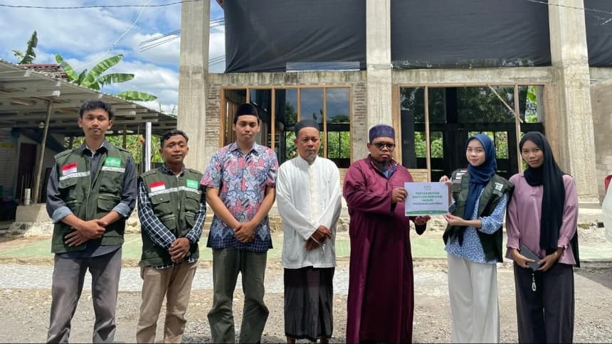 NU Care-LAZISNU DIY Salurkan Bantuan Dana Pembangunan Masjid Darussalam di Gunungkidul