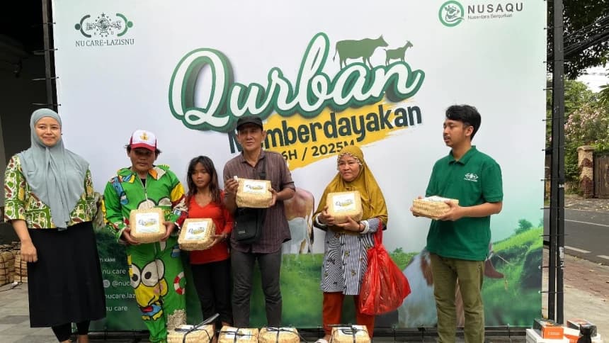 Kebahagiaan Warga Dapat Daging Kurban dari LAZISNU: Bantu Tingkatkan Gizi Keluarga