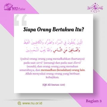 Ciri Orang Takwa (3): Pemaaf