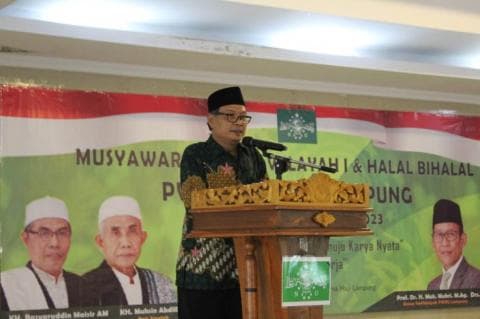 Buka Mukerwil NU Lampung, Kiai Manan Ingatkan Pentingnya Kerja Nyata