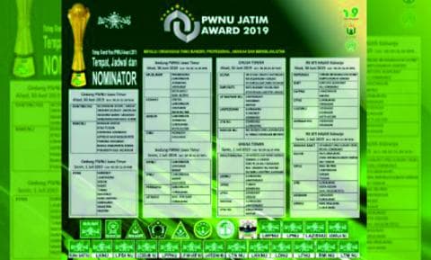 Grand Final PWNU Jatim Award 2019, Jombang Kirim 9 Wakil