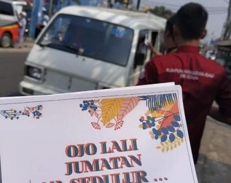 'Yuk Jumatan', Cara Mahasiswa STAN Ajak Sopir Tunaikan Shalat Jumat