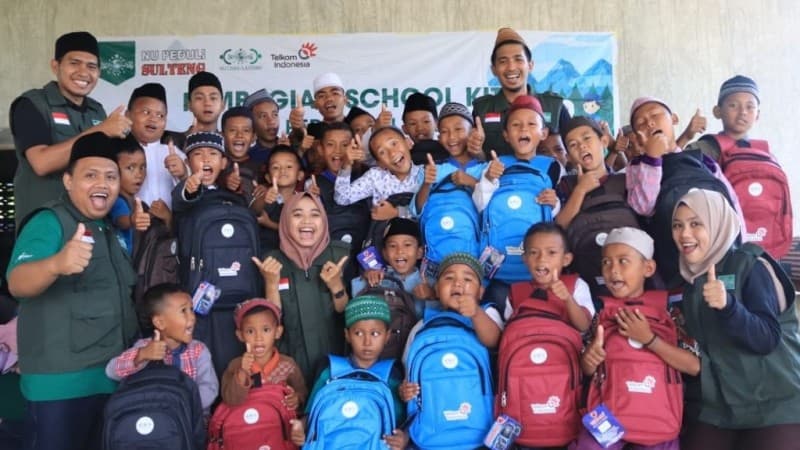 NU Peduli Salurkan 1000 Paket Sembako dan Alat Sekolah di Sulteng