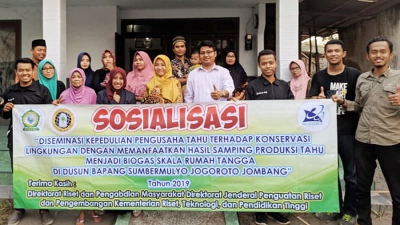 Dosen Unwaha Jombang Ubah Limbah Tahu Jadi Biogas