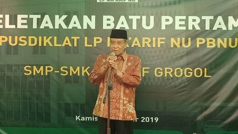 Kiai Said Meletakkan Batu Pertama Gedung Pusdiklat LP Ma’arif NU