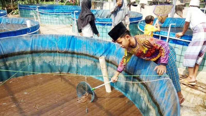 Pesantren Miftahul Huda Semarang Latih Santri Budidaya Lele 