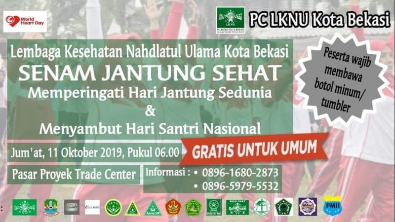 Peringatan Hari Santri di Bekasi Dibuka dengan Senam Jantung Sehat