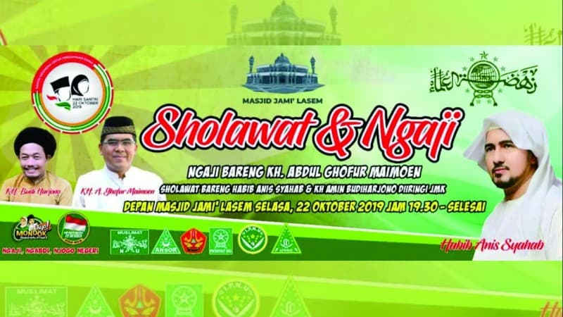 Peringati Hari Santri, NU Lasem Gelar Majelis Shalawat