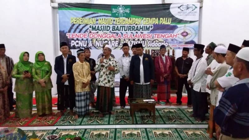 LAZISNU Sidoarjo Resmikan Masjid untuk Korban Tsunami Donggala