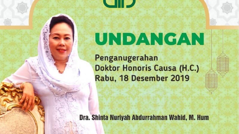 Penganugerahan Doktor Kehormatan Ibu Sinta Bentuk Penghargaan pada Kemanusiaan