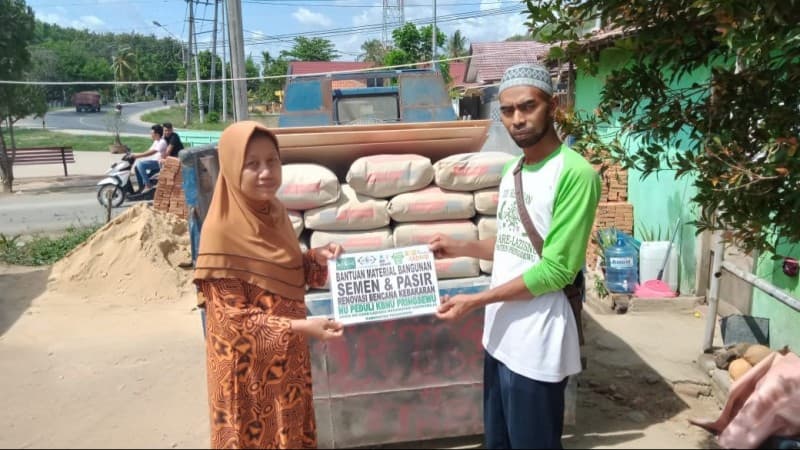 LAZISNU Pringsewu Bantu Warga Korban Kebakaran Rumah di Gadingrejo