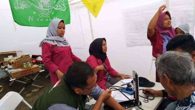Pasca-Banjir Bandang, LKNU Periksa Kondisi Kesehatan Masyarakat di Lebak