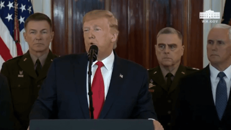 Pidato Trump Usai Pangkalan Militer Amerika Diserang Iran