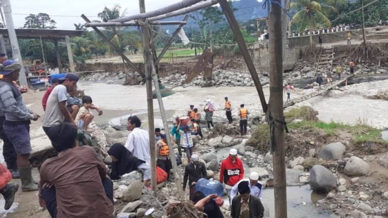 Suasana 'Horor' Perjalanan Tim LTM PBNU ke Desa Terdampak Longsor Bogor