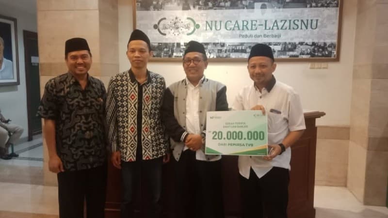 Melalui LAZISNU, TV9 Salurkan Bantuan untuk Warga Terdampak Banjir