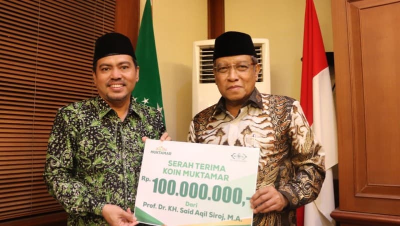 Sukseskan Koin Muktamar, Ketum dan Bendum PBNU Donasikan Masing-masing 100 Juta Rupiah
