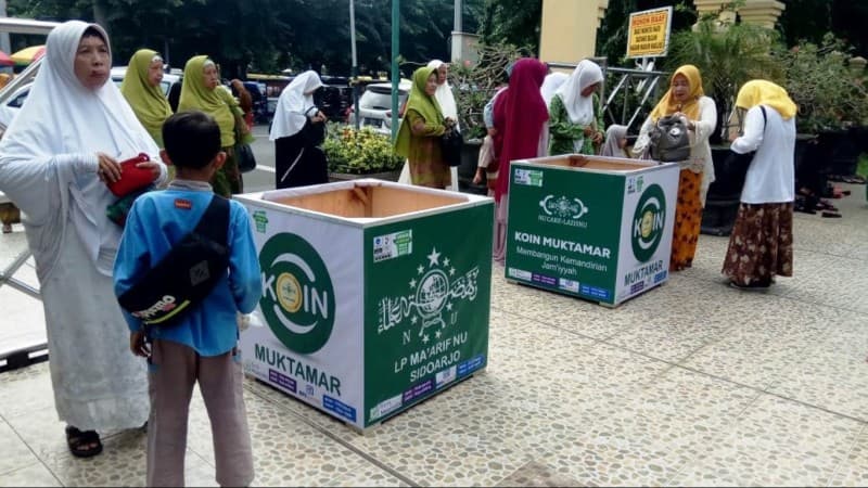 Aswaja NU Center Sidoarjo Turut Galang Koin Muktamar NU