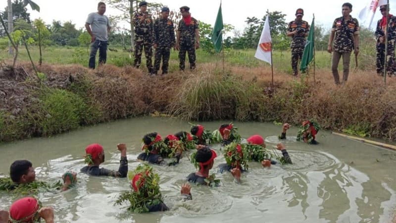 Diklatsar Banser Keerom di Perbatasan