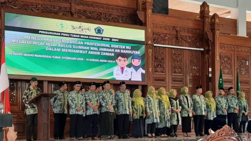 Pengukuhan PDNU Tuban, Bupati Harap Dokter NU Bantu Kesehatan Warga