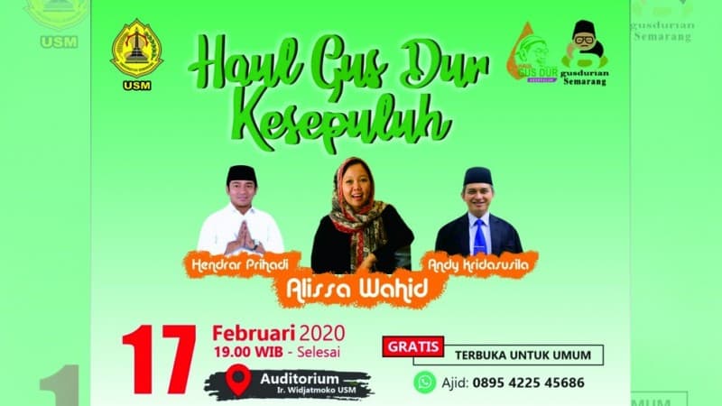 Alissa Wahid Hadiri Haul Gus Dur Bersama Komunitas Lintas Agama Semarang