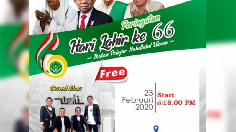 Tasyakkur Harlah Ke-66, IPNU Gelar Istighotsah dan Shalawat bersama Wali Band