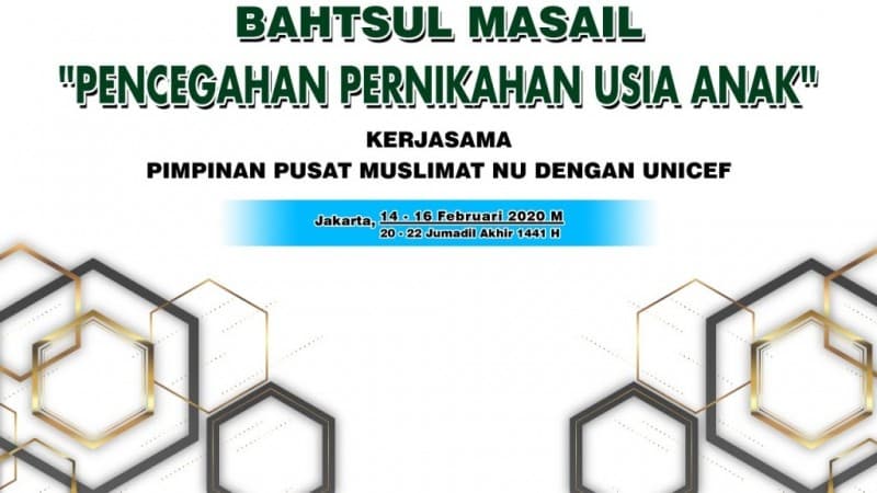 Gelar Bahtsul Masail, PP Muslimat NU Bahas Pencegahan Perkawinan Usia Anak