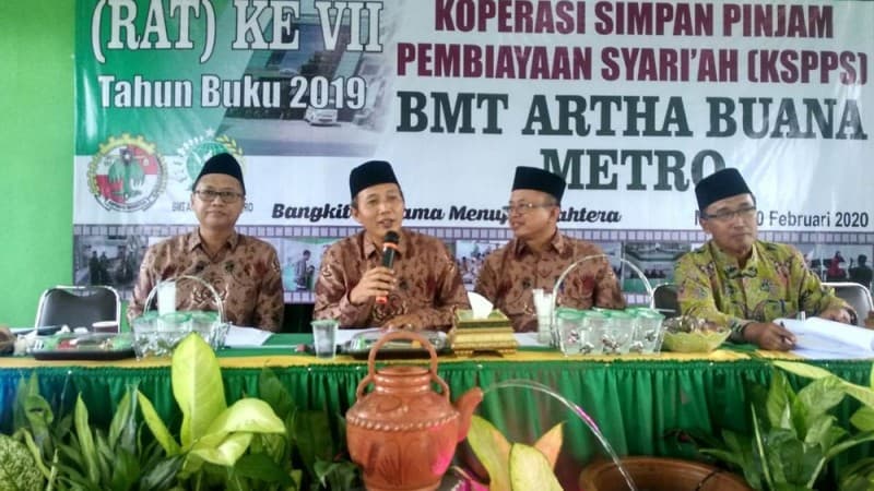 Gelar Rapat Tahunan, BMT Artha Buana Kota Metro Sumbang 185 Juta ke PCNU