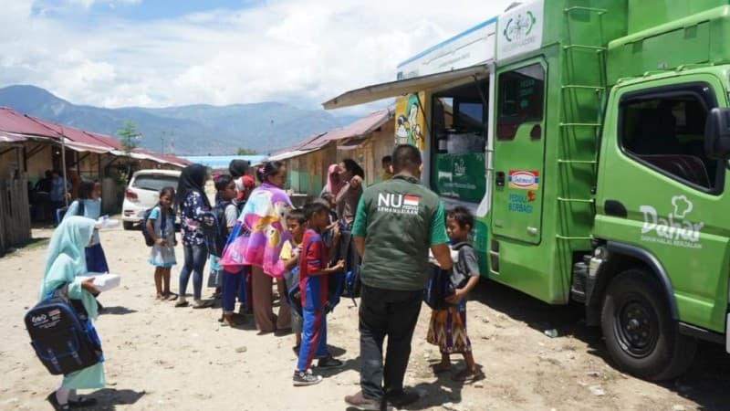 Lewat Mobil Dahar, LAZISNU Bantu Ratusan Korban Gempa Sulteng 2018