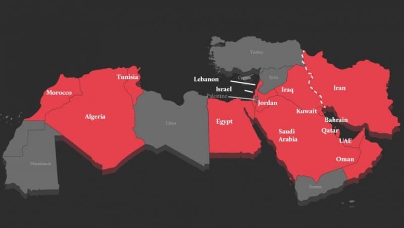 Jumlah Kasus Persebaran Virus Corona di Timur Tengah