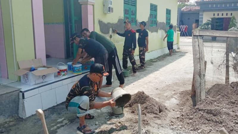Jelang Konferensi, Ansor Tarub Tegal Rehab Mushala dan Madrasah