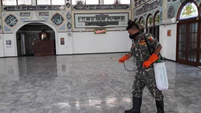 NU Jakpus Layani Permintaan Semprot Disinfektan ke Tempat Ibadah