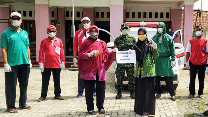 Ansor, Aparat, dan Warga Brebes Ramai-ramai Lawan Covid-19