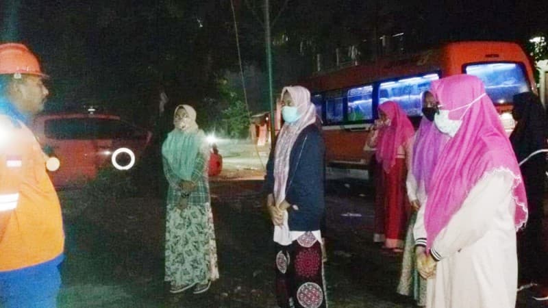 Pulang Ke Jepara, Santri Dicek Kesehatan dan Sosialisasi Cegah Covid-19