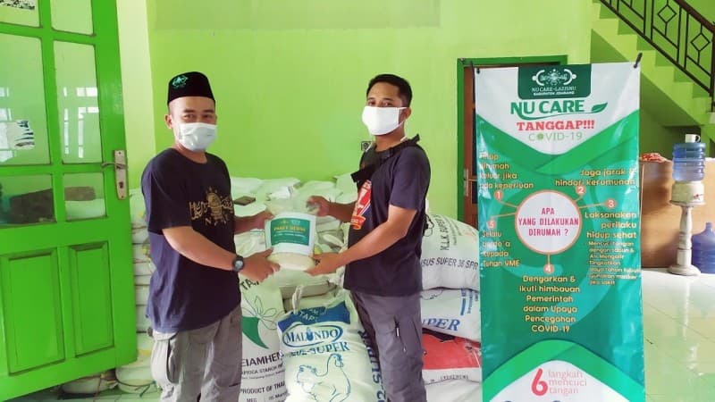 Hadapi Covid-19, LAZISNU Jombang Siapkan 6 Ton Lebih Beras untuk Warga