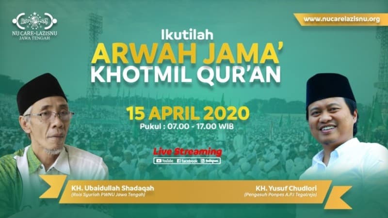 Gus Yusuf Chudori dan Kiai Ubaid Isi Tahlil Online 15 April