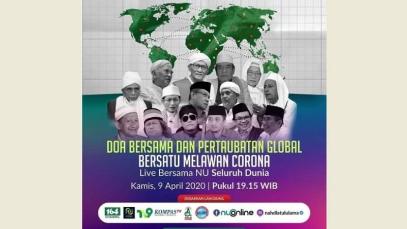 Tata Cara Live Doa Bersama dan Pertaubatan Global Lawan Corona