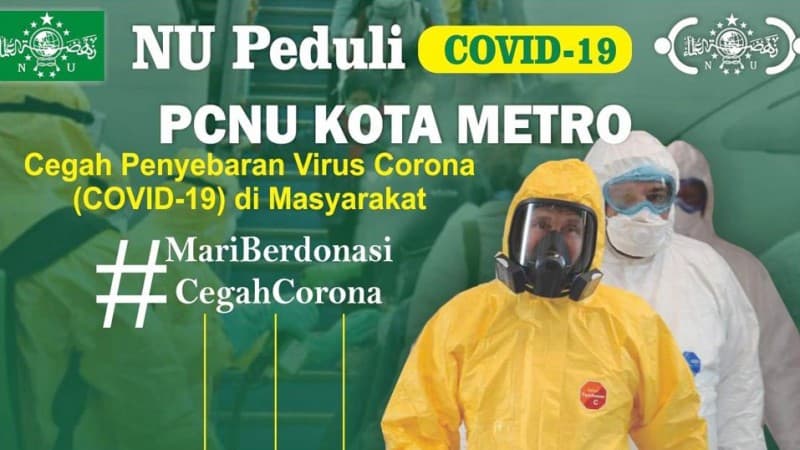 Satgas NU Peduli NU Kota Metro Gandeng MWC dan Ranting NU Cegah Covid-19