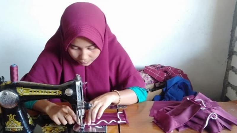Pertahankan Zona Hijau, NU Sampang Ajak Penjahit Buat Masker