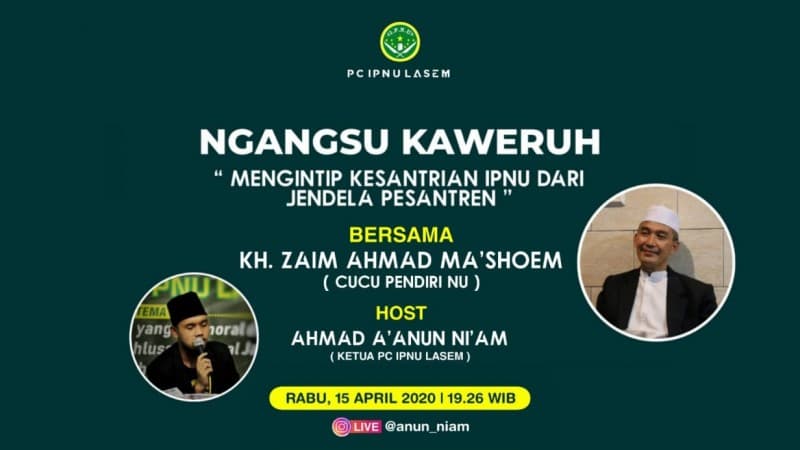 Gus Zaim: Syarat Mutlak Pengurus NU Lulusan Pesantren