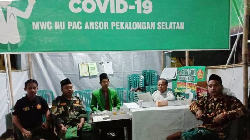 Digeser ke MWCNU, Posko NU Kota Pekalongan Peduli Tetap Edukasi Warga