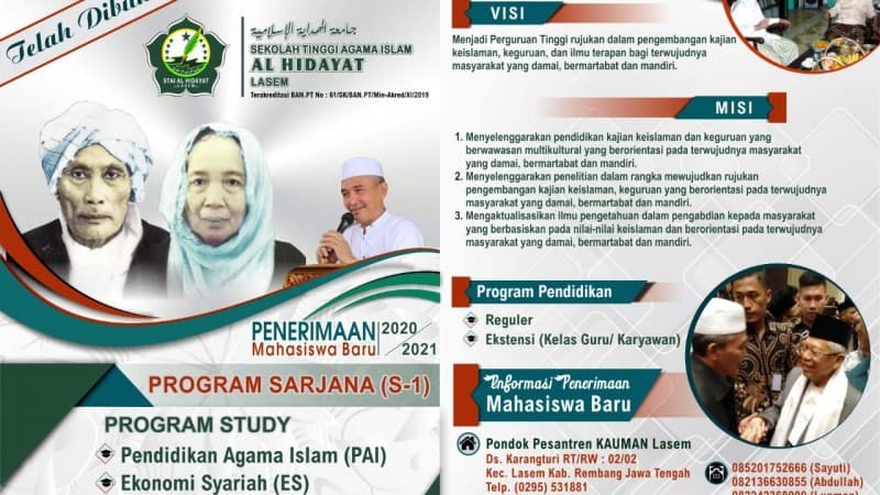 Resmi Dibuka, STAI Al-Hidayat Lasem Rembang Siap Terima Mahasiswa