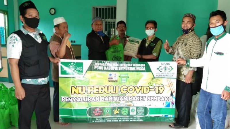 LAZISNU Purbalingga Bagikan Ribuan Paket Sembako kepada Dhuafa