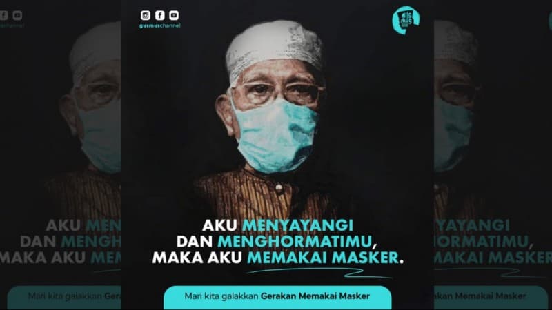 Hukum Wajib Memakai Masker dan Seruan Gerakan Moral Gus Mus 