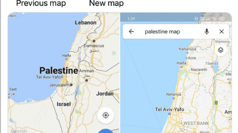 Palestina Dihapus dari Google Maps, Warganet Arab Geram