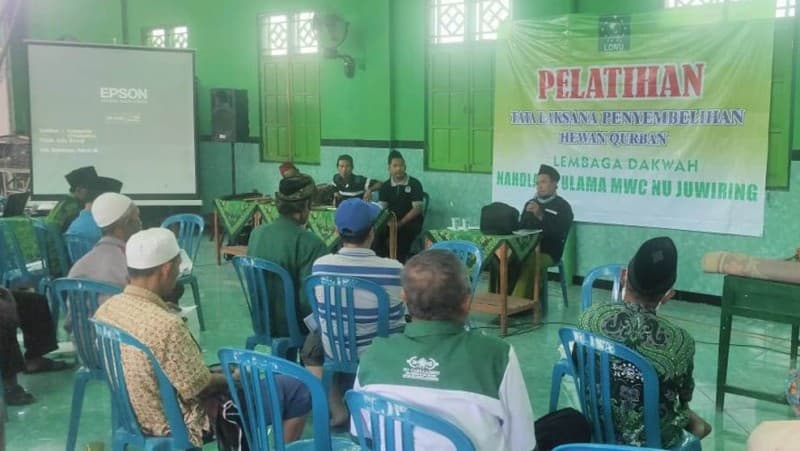 Hasilkan Qurban yang Halal, LDNU Klaten Gelar Pelatihan Penyembelihan